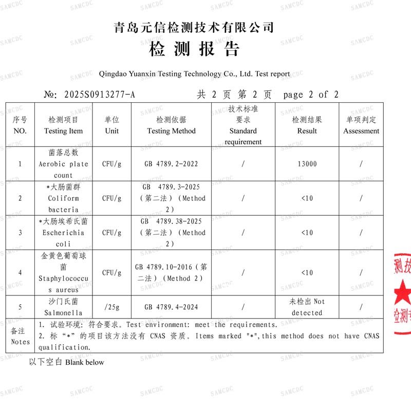 Microbiological Test Report